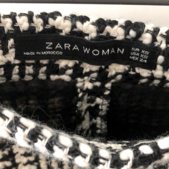 Zara Tweed Houndstooth Mini Skirt - Picture 6 of 7